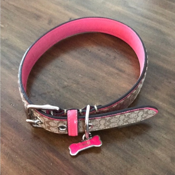Coach Signature Mini C Dog Collar & Leash Set - Picture 2 of 9